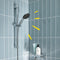 GROHE Vitalio Start 110 Douchestangset - 2 Straalsoorten - Waterbesparend - Chroom