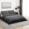 vidaXL - Dekbedovertrekset - 260x240 - cm - katoen - donkergrijs