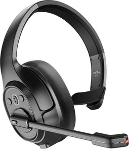 EKSA H1 On Ear headset Computer Bluetooth Mono Zwart Ruisonderdrukking (microfoon), Noise Cancelling Volumeregeling