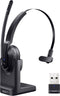 EKSA H5 On Ear headset Bluetooth Zwart Ruisonderdrukking (microfoon), Noise Cancelling Headset, Met Bluetooth basisstat