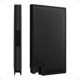 Ekster Parliament Wallet - Leren Portemonnee voor 12 Kaarten - RFID Blocking - Portefeuille Pasjeshouder - Nappa Zwart