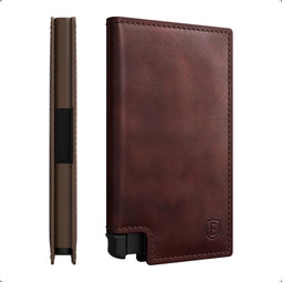 Ekster Parliament Wallet - Leren Portemonnee voor 12 Kaarten - RFID Blocking - Portefeuille Pasjeshouder - Klassiek Bruin