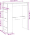 vidaXL - Bartafel - met - rekken - 90x40x103,5 - cm - bewerkt - hout - betongrijs