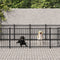 vidaXL - Hondenkennel - voor - buiten - 13,14 - m² - staal