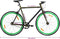 vidaXL - Fiets - met - vaste - versnelling - 700 - c - 55 - cm - zwart - en - groen