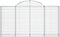 vidaXL - Schanskorven - 8 - st - gewelfd - 200x30x100/120 - cm - ijzer