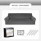 Hilvard - Bankhoes 4 zitsbanken - Stretch - Velvet - Grijs - (230 - 275 cm)