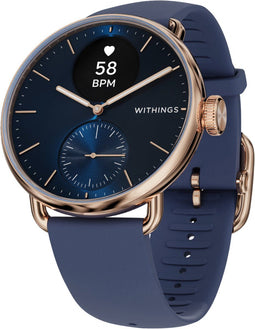 Withings ScanWatch 2 - Hybride Smartwatch - 24/7 Gezondheidscoach - Roségoud Blauw