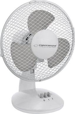 Esperanza ZEPHYR - Tafelventilator - 2 snelheden 30W - wit/grijs