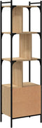vidaXL - Boekenkast - met - deur - 44,5x30x154,5 - cm - hout - sonoma - eikenkleurig