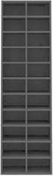 vidaXL Schoenenkast - 22 vakken - 54x34x183 cm - bewerkt hout - zwart