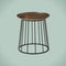 RENEW Iron side round table w alu top 41x41x43
