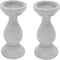Kolony - Kandelaar - grijs - industrieel - beton - 20x9 cm , set van 2