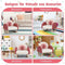 Coast Children's Swing Chair - Teddy Pluche Schommelstoel - Ergonomisch Ontwerp - Rood met Regenboogpatroon