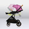 Lionelo Riya - Kinderwagen 2 in 1 - Wieg + Wandelwagen - XXL Zonnekap - Verstelbare Rugleuning - Roze Violet