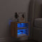 vidaXL - Tv-wandmeubel - met - LED-verlichting - 30x28,5x30cm - artisanaal - eiken