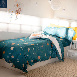 Happy Friday Duvet cover set 2 pieces Mini universe 155x220 cm (Single) Multicolor