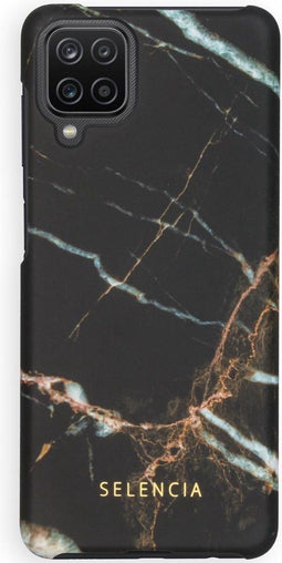 Selencia Hoesje Geschikt voor Samsung Galaxy A12 Hoesje - Selencia Maya Fashion Backcover - zwart