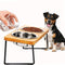 Ceruzo Dubbele Voerbak - RVS Bamboe - Antislip - Kleine Honden - 33x15x12.5 cm