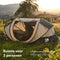 Deryan Luxe Cocoon - Pop Up Tent - Anti-UV 50+ 2 seconden - 2 Persoons - Crème