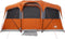 vidaXL - Familietent - met - Ramen - Koepel - Grijs - & - Oranje - - - 10 - Personen - - - Waterdicht