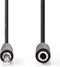 Nedis - Stereo-Audiokabel - 3,5 mm Male - 3,5 mm Female - Vernikkeld - 1 m - Zwart