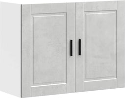 vidaXL - Keukenwandkast - Porto - bewerkt - hout - betongrijs