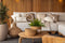 Dutch Decor LEI - Sierkussen 45x45 cm - Natural - bruin - Inclusief binnenkussen