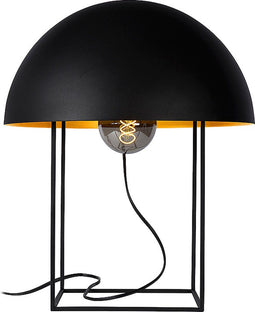 Atmooz - Tafellamp Hoody - Met kap - E27 - Slaapkamer / Woonkamer - Zwart / Goud - Hoogte 50cm - Metaal