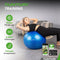 Tunturi Anti Burst Fitnessbal 55 cm - Yoga en Pilates bal - 220 kg gebruikersgewicht - Incl Pomp en Trainingsapp - Blauw