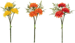 J-Line bloem Ball Mum Bundel - kunststof - mix - 3 stuks