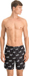 PUMA SWIM MEN NO.1 LOGO AOP MID SHORTS - Sneldrogende technologie - Zwart/Wit