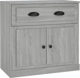 vidaXL - Dressoir - 70x35,5x67,5 - cm - bewerkt - hout - grijs - sonoma - eikenkleurig