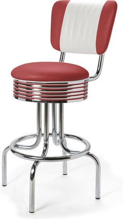 Bel Air Retro Barkruk BS-28-66-CB Rood