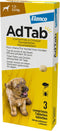 Elanco - Adtab Anti Vlooien en Teek Kauwtabletten - Hond - Bescherming - > 1,3 – 2,5 kg - 3 Tabletten - 1 Keer Per Maand