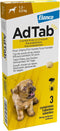 Elanco - Adtab Anti Vlooien en Teek Kauwtabletten - Hond - Bescherming - > 1,3 – 2,5 kg - 3 Tabletten - 1 Keer Per Maand
