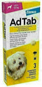 Elanco - Adtab Anti Vlooien en Teek Kauwtabletten - Hond - Bescherming - > 2,5 - 5,5 kg - 3 Tabletten - 1 Keer Per Maand