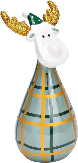 Eland keramiek groen goud - keramiek - 18 cm hoog - wurm
