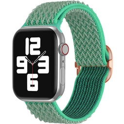 Elastisch nylon bandje voor de Apple Watch Series 1-9 / SE - 38/40/41mm - Turquoise