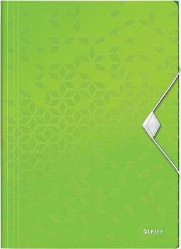 Elastomap Leitz WOW A4 3 kleppen PP groen - 10 stuks