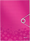 Elastomap Leitz WOW A4 3 kleppen PP roze - 10 stuks