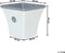 ELATEIA - Plantenbak - Wit - 32 cm - Klei-vezelmengsel
