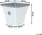 ELATEIA - Plantenbak - Wit - 43 cm - Klei-vezelmengsel