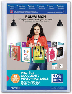 Elba Polyvision Showalbum, A4, 20 tassen, transparant