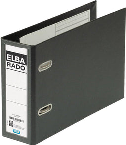 Elba Rado Plast ordner voor ft A5 dwars | zwart | rug van 7 | 5 cm