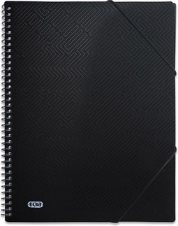 Elba Urban showalbum met spiraal, voor ft A4, 40 tassen, met elastieksluiting, zwart