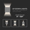 V-TAC VT-759-G-N - Wandlamp - 5W Bridgelux Chip - Warm Wit (3000K) - Grijs Vierkant