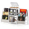 Coast Platenstandaard - Vinylrek 3 Planken & 6 Opbergzakken - 125 x 30 x 69 cm - Wit