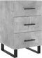 vidaXL - Nachtkastje - 40x40x66 - cm - bewerkt - hout - betongrijs