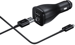 Samsung EP-LN920CB - Fast Charging USB-C Autolader - Dual-USB - Zwart